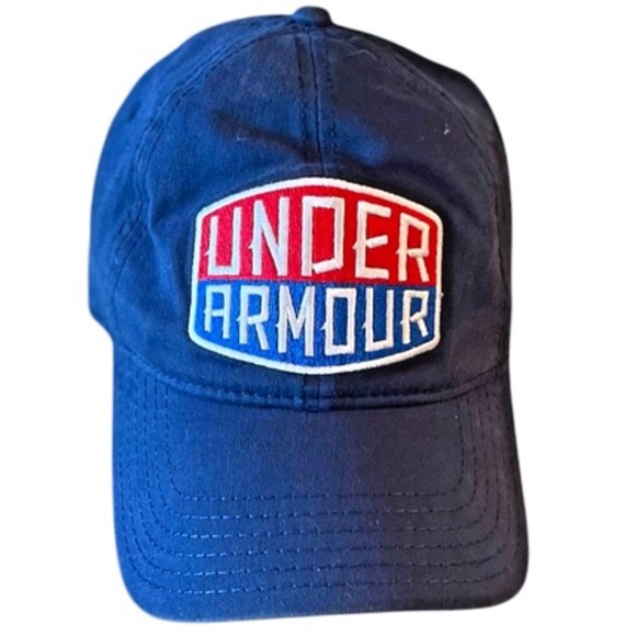 Under Armour Mens Fitted Cap Size Med/Lg Blue Baseball Hat - Picture 1 of 9